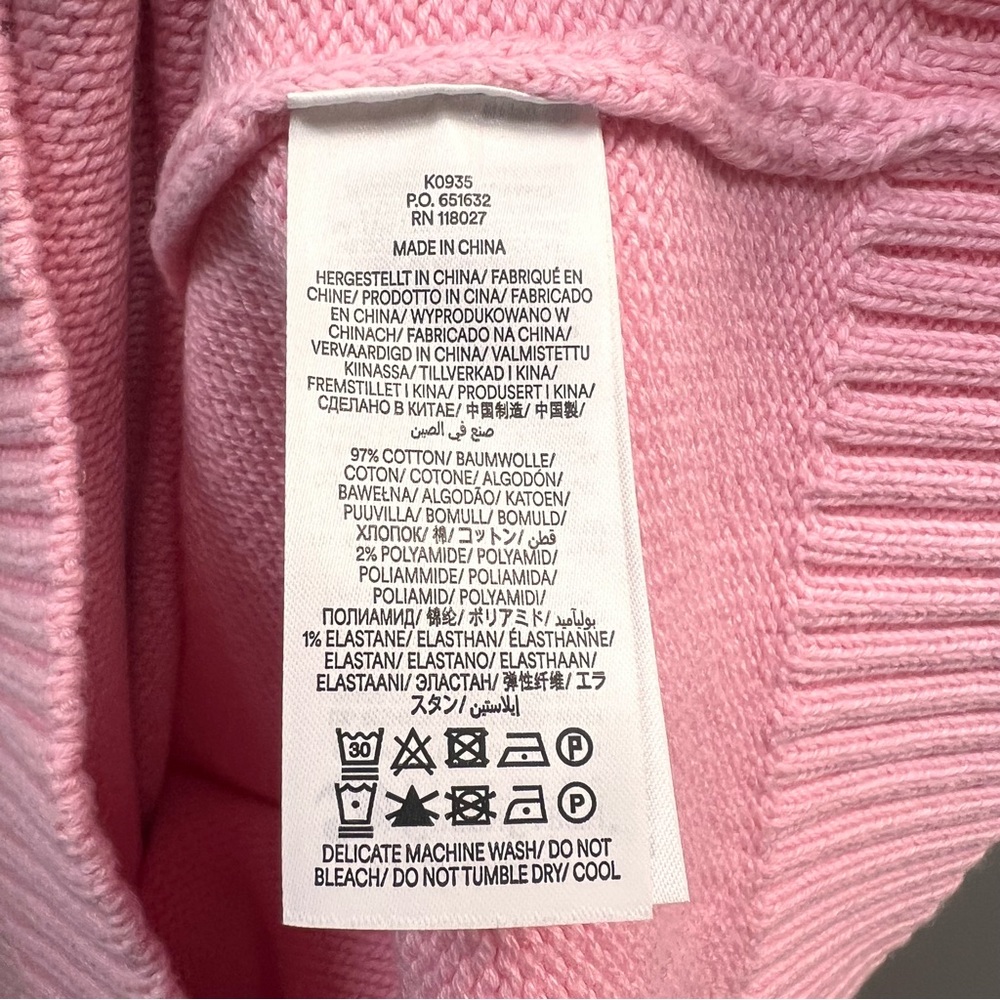 Biden Jenna Colorblock Cotton Pink and Yellow Women's Sweater SZ SM - Picture 8 of 8